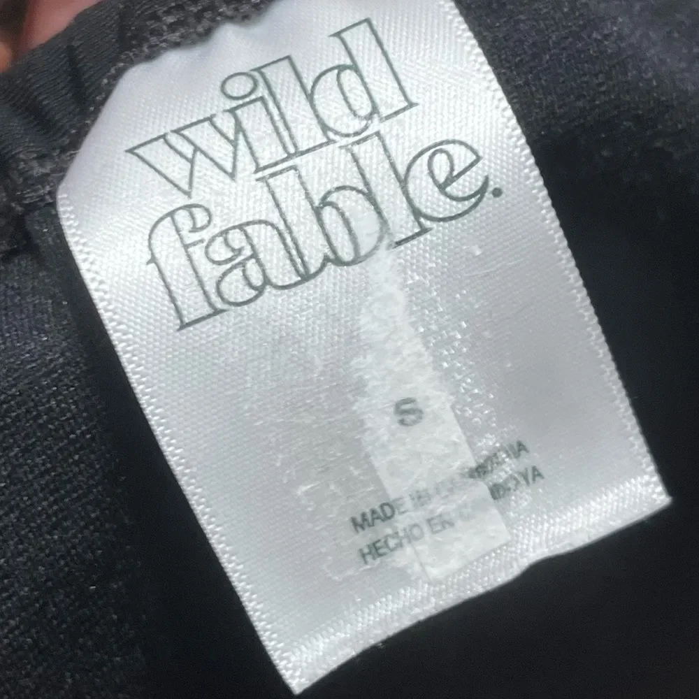 Wild Fable Black Adjustable Slide Bikini Bottom with Side Ties, Size S (4-6) NWT